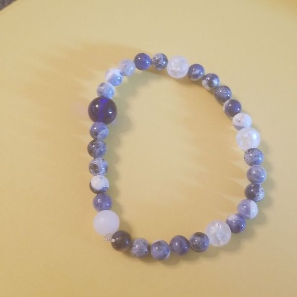 Mens Sodalite 6mm, 8" Bracelet Custom made new Mental Performance Energy Enhance - Picture 1 of 9
